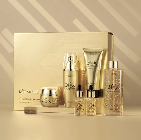 Conjunto facial para el cuidado de la piel de belleza para mujer, conjunto para el cuidado de la piel con cúrcuma, antiacné, iluminador, vitamina C
